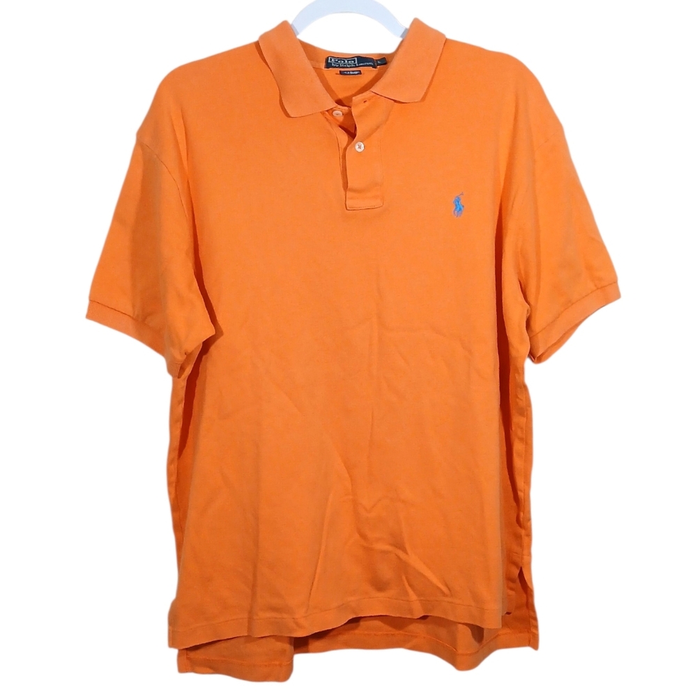 Polo Ralph Lauren Orange Collared Shirt Cotton Large